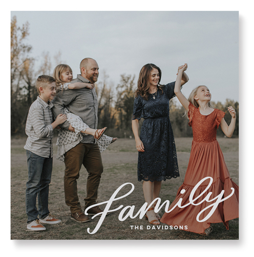 Family Letters Wall Art, No Frame, Single piece, Mounted, 16x16, White, white