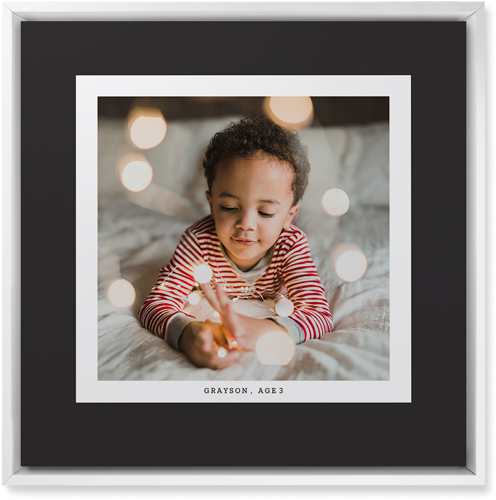 Frame Up Wall Art, White, Single piece, Mounted, 16x16, Gray, charcoal