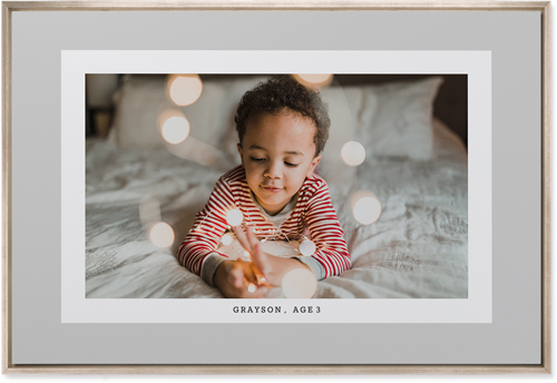 Frame Up Wall Art, Metallic, Single piece, Mounted, 24x36, Gray
