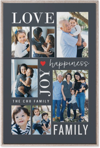 Happiness Is Wall Art, Rustic, Single piece, Mounted, 24x36, Gray, gray