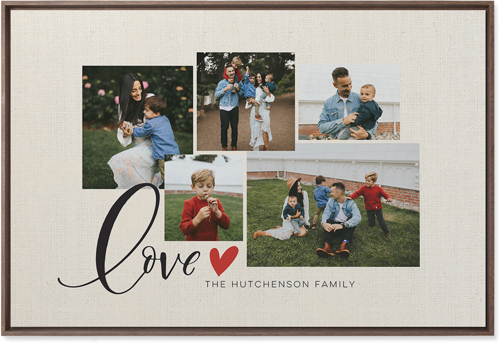 Just Hearts Wall Art, Walnut, Single piece, Mounted, 24x36, Beige, antique white