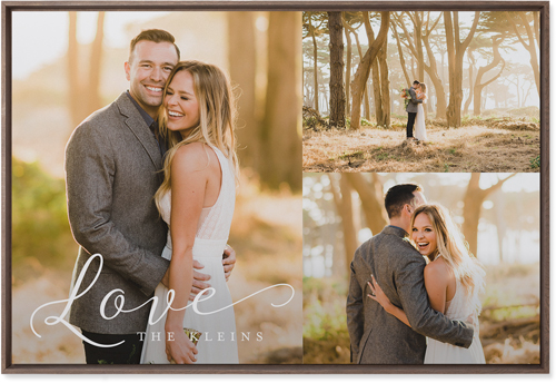 Just Love Trio Wall Art, Walnut, Single piece, Mounted, 24x36, White, white