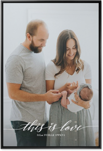 Love Is Portrait Wall Art, Black, Single piece, Mounted, 24x36, White, white