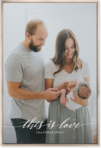 Love Is Portrait Wall Art, Metallic, Single piece, Mounted, 24x36, White