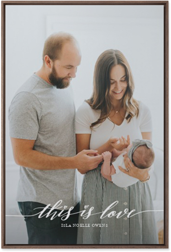 Love Is Portrait Wall Art, Walnut, Single piece, Mounted, 24x36, White, white