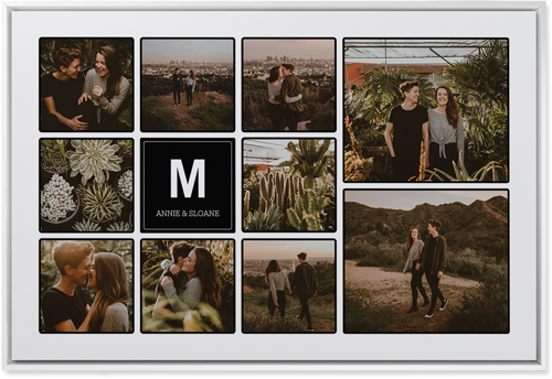 Photo Tiles Wall Art, White, Single piece, Mounted, 24x36, Black