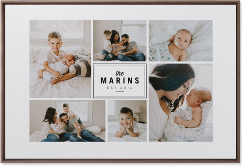 Round We Go Wall Art, Walnut, Single piece, Mounted, 24x36, White, white