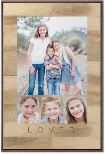 Four Real Wall Art, Walnut, Single piece, Mounted, 24x36, Beige