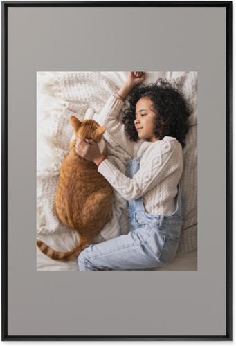 Full Frame One Wall Art, Black, Single piece, Mounted, 24x36, Gray, stone