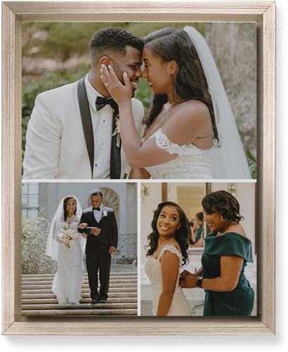 Gallery of Three Portrait Wall Art, Metallic, Single piece, Mounted, 8x10, Multicolor