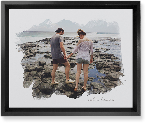 Brushstrokes Wall Art, Black, Single piece, Mounted, 8x10, White, white