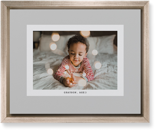 Frame Up Wall Art, Metallic, Single piece, Mounted, 8x10, Gray