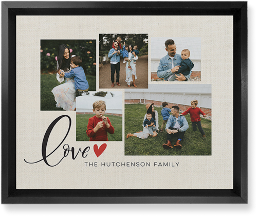 Just Hearts Wall Art, Black, Single piece, Mounted, 8x10, Beige