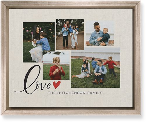 Just Hearts Wall Art, Metallic, Single piece, Mounted, 8x10, Beige, antique white