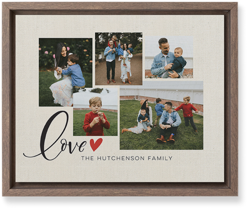 Just Hearts Wall Art, Walnut, Single piece, Mounted, 8x10, Beige, antique white