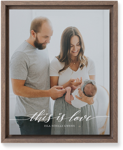 Love Is Portrait Wall Art, Walnut, Single piece, Mounted, 8x10, White