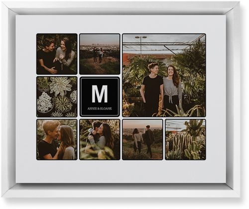 Photo Tiles Wall Art, White, Single piece, Mounted, 8x10, Black