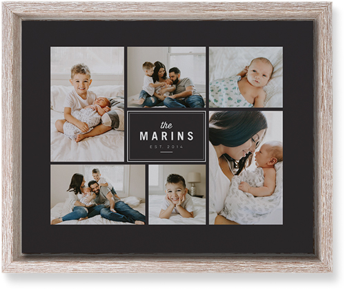 Round We Go Wall Art, Rustic, Single piece, Mounted, 8x10, Gray, charcoal