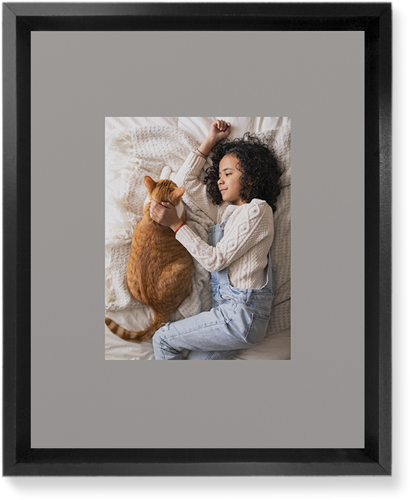 Full Frame One Wall Art, Black, Single piece, Mounted, 8x10, Gray