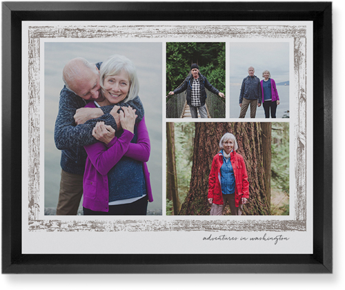 Brushed Border Collage Of Four Wall Art, Black, Single piece, Mounted, 8x10, Brown, taupe