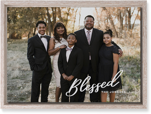 Blessed Letters Wall Art, Rustic, Single piece, Mounted, 10x14, White, white