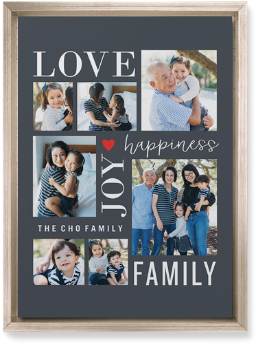 Happiness Is Wall Art, Metallic, Single piece, Mounted, 10x14, Gray, gray