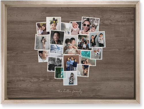 Heart Strings Wall Art, Metallic, Single piece, Mounted, 10x14, Brown, wood