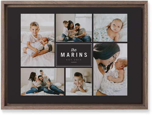 Round We Go Wall Art, Walnut, Single piece, Mounted, 10x14, Gray, charcoal