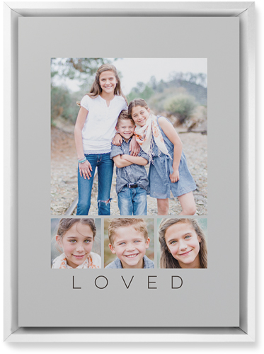 Four Real Wall Art, White, Single piece, Mounted, 10x14, Gray, silver lining