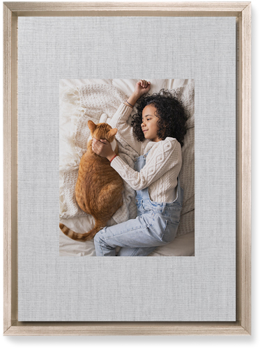 Full Frame One Wall Art, Metallic, Single piece, Mounted, 10x14, White