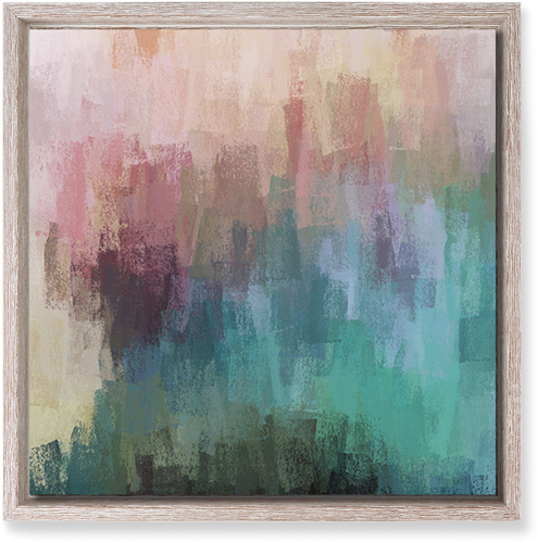 Abstract Chalk Wall Art, Rustic, Single piece, Mounted, 12x12, Multicolor