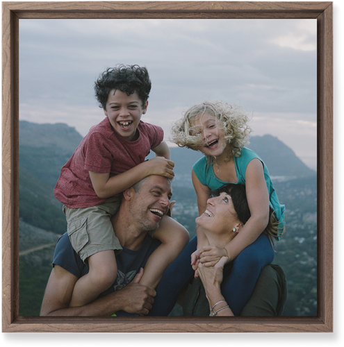 Photo Gallery Wall Art, Walnut, Single piece, Mounted, 12x12, Multicolor