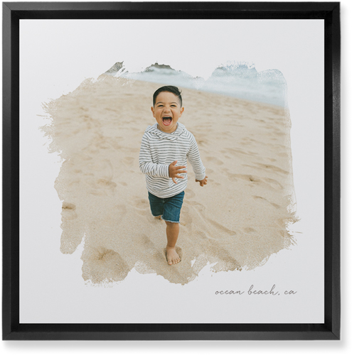 Brushstrokes Portrait Wall Art, Black, Single piece, Mounted, 12x12, White