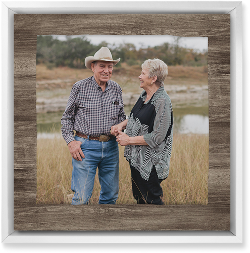 Countryside Portrait Wall Art, White, Single piece, Mounted, 12x12, Brown, wood