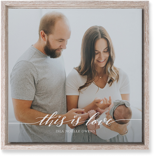 Love Is Portrait Wall Art, Rustic, Single piece, Mounted, 12x12, White, white