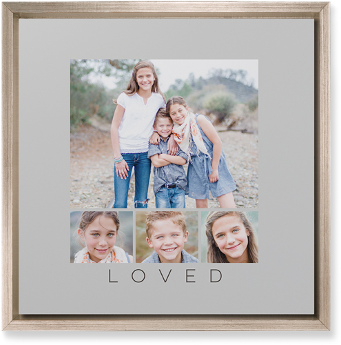 Four Real Wall Art, Metallic, Single piece, Mounted, 12x12, Gray, silver lining