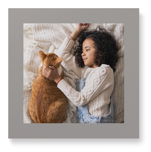 Full Frame One Wall Art, No Frame, Single piece, Mounted, 12x12, Gray, stone