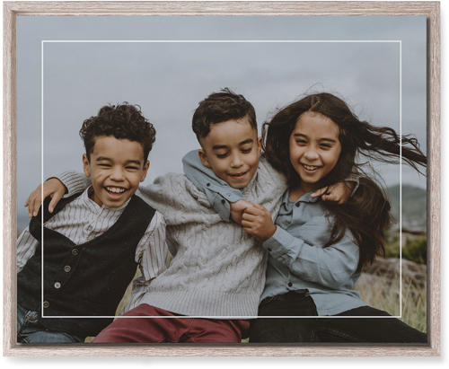 Floating Frame Wall Art, Rustic, Single piece, Mounted, 16x20, White, white