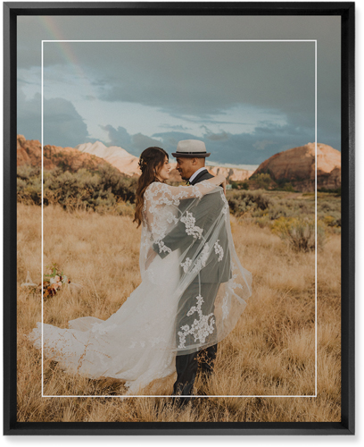 Floating Frame Portrait Wall Art, Black, Single piece, Mounted, 16x20, White, white