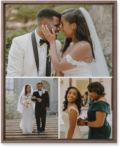 Gallery of Three Portrait Wall Art, Walnut, Single piece, Mounted, 16x20, Multicolor, multi