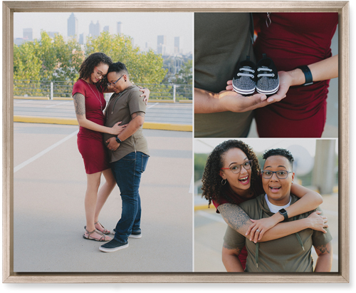 Three Piece Wall Art, Metallic, Single piece, Mounted, 16x20, Multicolor, multi