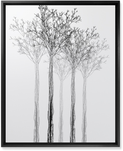 Forest Silhouette Wall Art, Black, Single piece, Mounted, 16x20, Multicolor