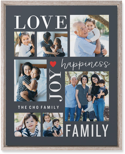 Happiness Is Wall Art, Rustic, Single piece, Mounted, 16x20, Gray