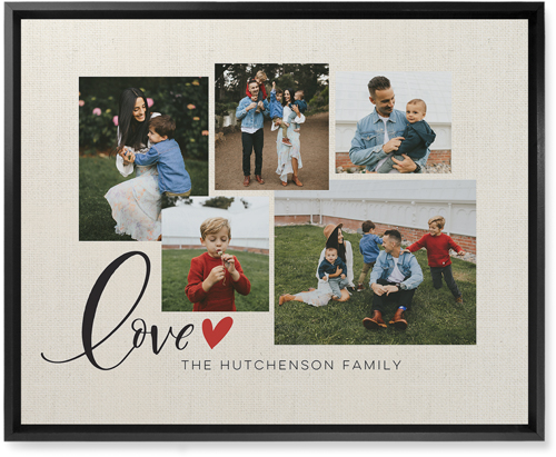 Just Hearts Wall Art, Black, Single piece, Mounted, 16x20, Beige, antique white