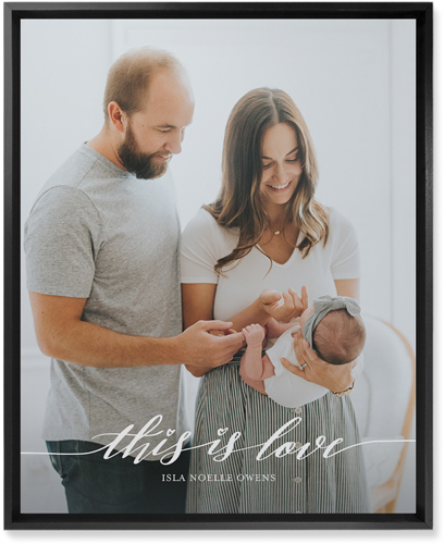 Love Is Portrait Wall Art, Black, Single piece, Mounted, 16x20, White