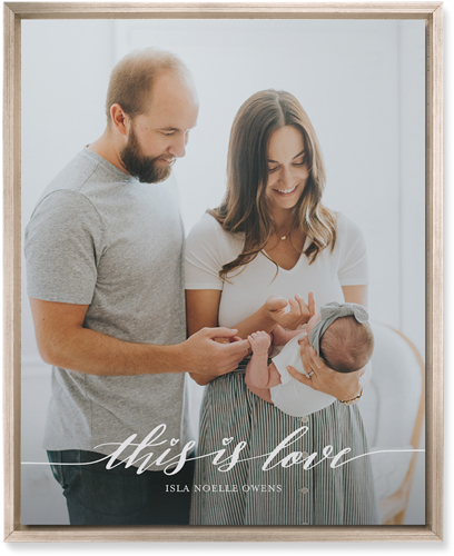 Love Is Portrait Wall Art, Metallic, Single piece, Mounted, 16x20, White