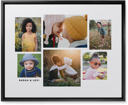 Six Times Wall Art, Black, Single piece, Mounted, 16x20, White