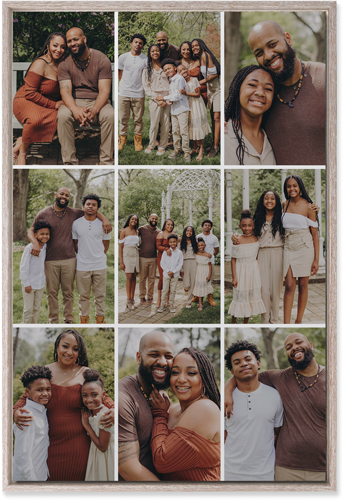 Gallery Grid of Nine Wall Art, Rustic, Single piece, Mounted, 20x30, Multicolor, multi