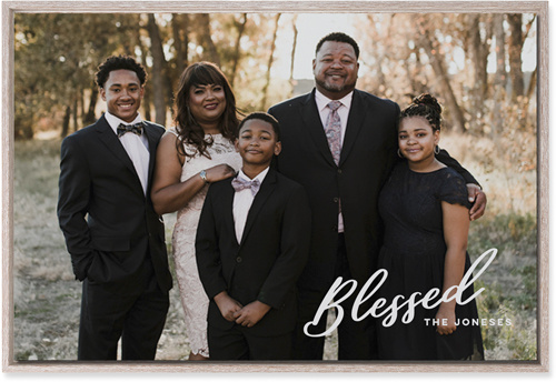 Blessed Letters Wall Art, Rustic, Single piece, Mounted, 20x30, White, white