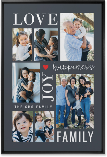 Happiness Is Wall Art, Black, Single piece, Mounted, 20x30, Gray, gray